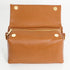 Bolso bandolera de piel con solapa Marrón Laia